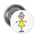 Chiffre bouton de bâton de grand-maman badges