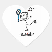 Chiffre masculin de base badminton de bâton autocollants
