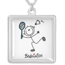 Chiffre masculin de base badminton de bâton pendentifs
