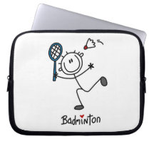Chiffre masculin de base badminton de bâton housse ordinateur portable