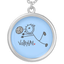 Chiffre masculin de base volleyball de bâton pendentifs