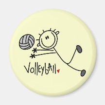 Chiffre masculin de base volleyball de bâton aimant pour réfrigérateur