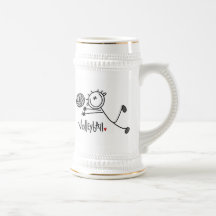 Chiffre masculin de base volleyball de bâton mugs