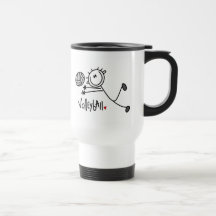 Chiffre masculin de base volleyball de bâton tasses à café