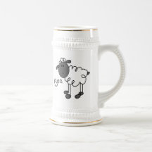 Chiffre T-shirts et cadeaux de bâton de moutons Mug À Café