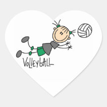 Chiffre T-shirts et cadeaux de bâton de volleyball Adhésif
