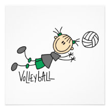 Chiffre T-shirts et cadeaux de bâton de volleyball Faire-parts