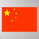 China-Flagge Posterdruck