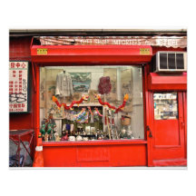Chinatown, devanture de magasin de NYC avec des dr Photos D’art