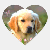 Chiot d'or d'Austin Labrador Autocollants