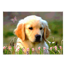 Chiot d'or d'Austin Labrador Cartons D'invitation