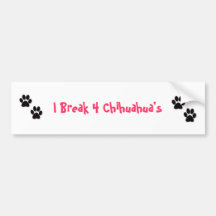 Chiwawa de la coupure 4 autocollants pour voiture