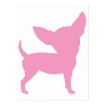Chiwawa drôle rose carte postale