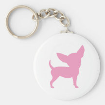 Chiwawa drôle rose porte-clefs