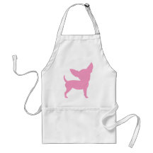 Chiwawa drôle rose tablier