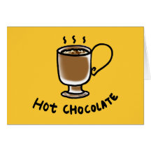Chocolat chaud cartes de vœux