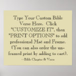 Choisissez votre copie d'art de vers de bible, fac affiches