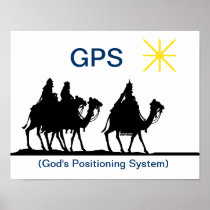 Christliches Plakat GPS Weihnachts