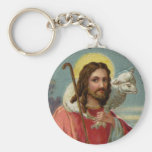 Christus der Schäfer mit Lamm Vintages Ostern Schlüsselanhänger