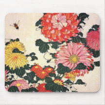 Chrysantheme und Bremse, Katsushika Hokusai Mauspads