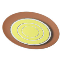 Cible jaune assiettes