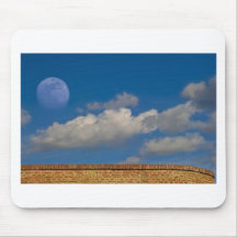 ciel, lune, mur tapis de souris