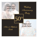 cinquantième Anniversaire de mariage puis et maint Invitations