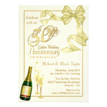cinquantième fête d'anniversaire - invitations d'a