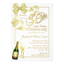 cinquantième fête d'anniversaire - invitations d'a