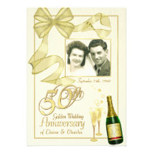 cinquantième fête d'anniversaire - invitations de 