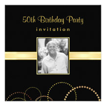 cinquantième Invitation de fête d'anniversaire - p