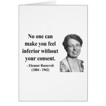 Citation 1B d'Eleanor Roosevelt Cartes De Vœux