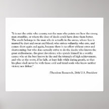 Citation de Roosevelt Poster