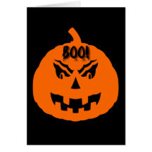 Citrouille effrayant Halloween Cartes De Vœux