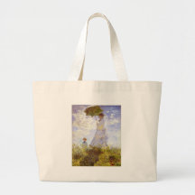 Claude Monet - die Frau mit dem Sonnenschirm Einkaufstaschen