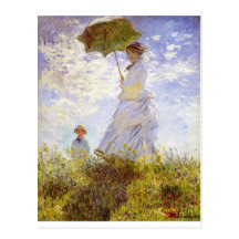 Claude Monet - la femme avec le parasol Carte Postale