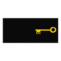 Clé d'or sur le noir. Coutume Cartes Doubles Customisables