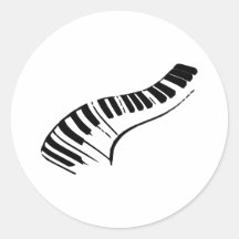 Clés de piano adhésifs ronds