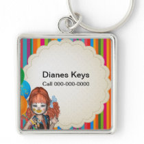 Clown scherzt Namensschild Keychain