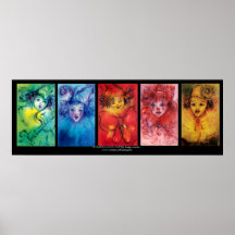 CLOWNS-SAMMLUNG/venezianischer Masquearde Ball Posterdruck