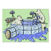 Club d'ours blanc carte de vœux