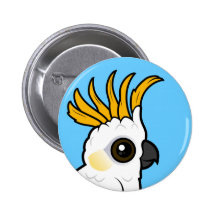 Cockatoo Gelb-mit Haube (Wappen oben) Button