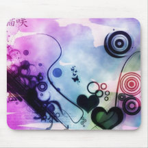 Coeur abstrait tapis de souris