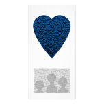 Coeur bleu. Conception modelée de coeur Modèle Pour Photocarte