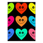 Coeur coloré cartes de vœux