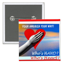 COEUR de bouton de l'AMÉRIQUE Badges Avec Agrafe