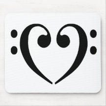 Coeur de clef basse tapis de souris