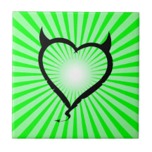 Coeur de diable ; vert carreaux en céramique