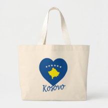 Coeur de drapeau de Kosovo Sacs