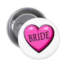Coeur de jeune mariée pin's avec agrafe